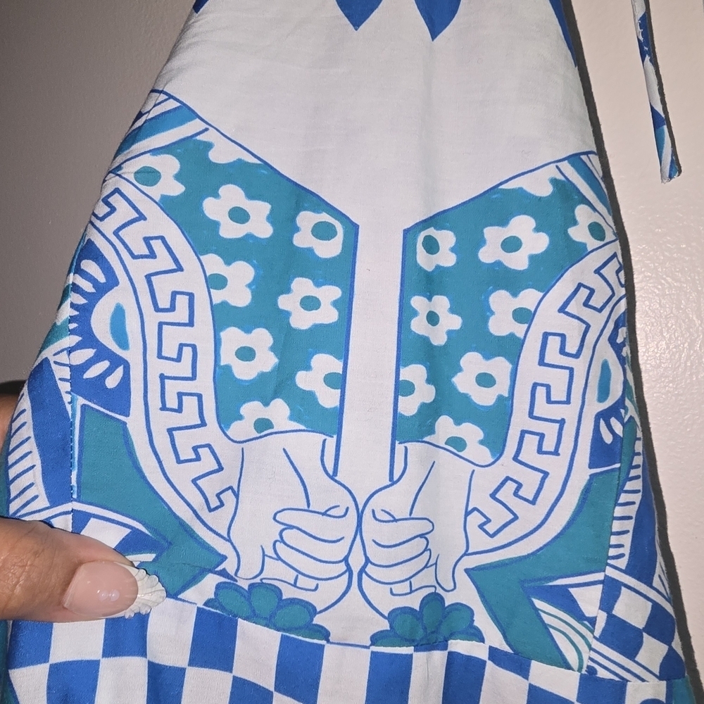 CELINA MOON Blue Patterned Maxi Dress - Picture 7 of 13